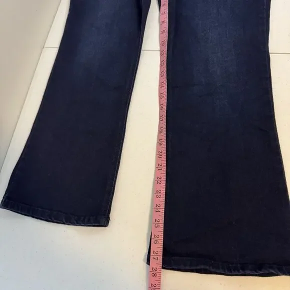 Democracy Absolution Bootcut Jeans Womens 14P (34x28) Dark Wash Elastic Waist - Picture 11 of 12